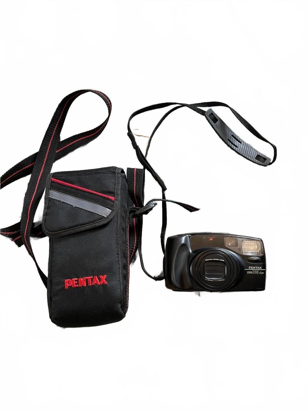 Battery Tested Pentax Zoom 105 Super 35mm Film Camera with Carrying Case